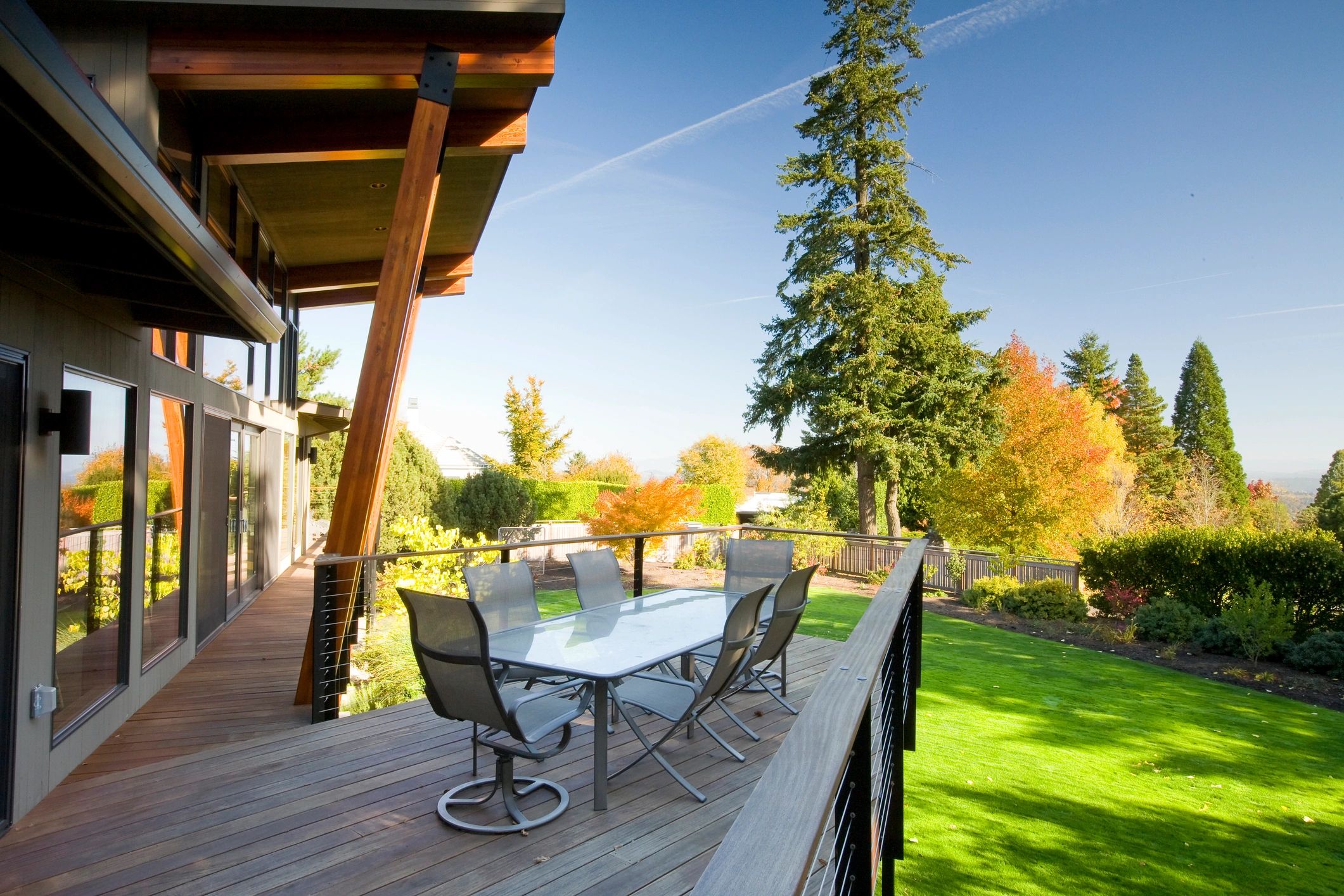 Custom deck installation in progress