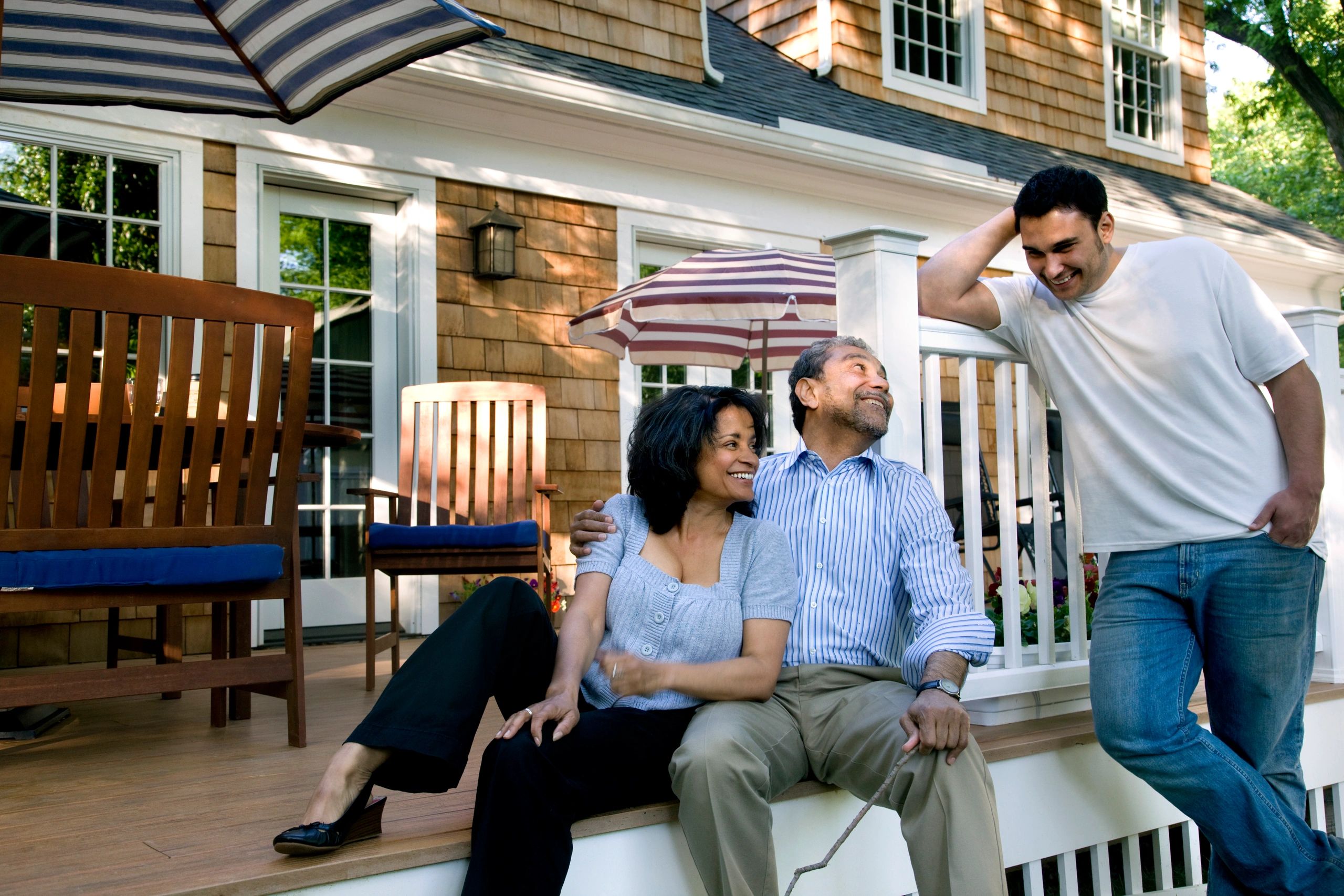 Family enjoying their outdoor living space